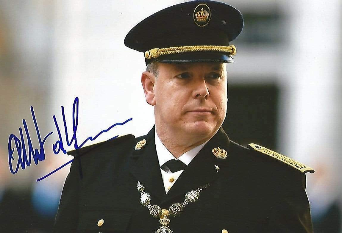 AUTHENTIC Albert II. Prince of Monaco autograph, IP signed Photo Poster painting