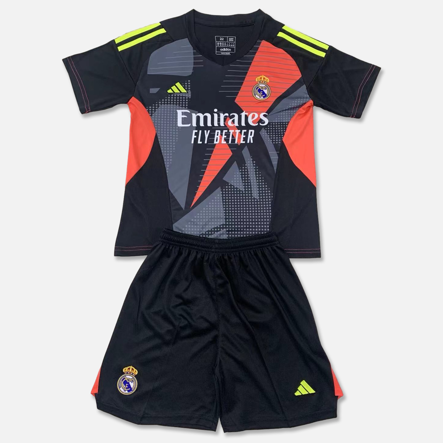 Real Madrid 24-25 Goalkeeper Kids Kit - Black