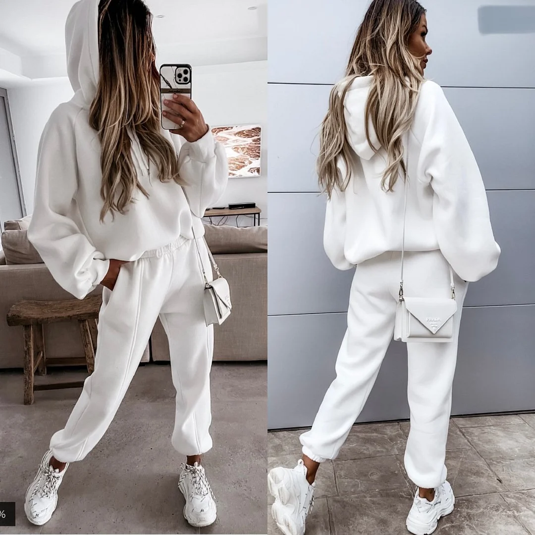 Women's Autumn And Winter Sports And Leisure Hooded Sweater Suit Sportswear