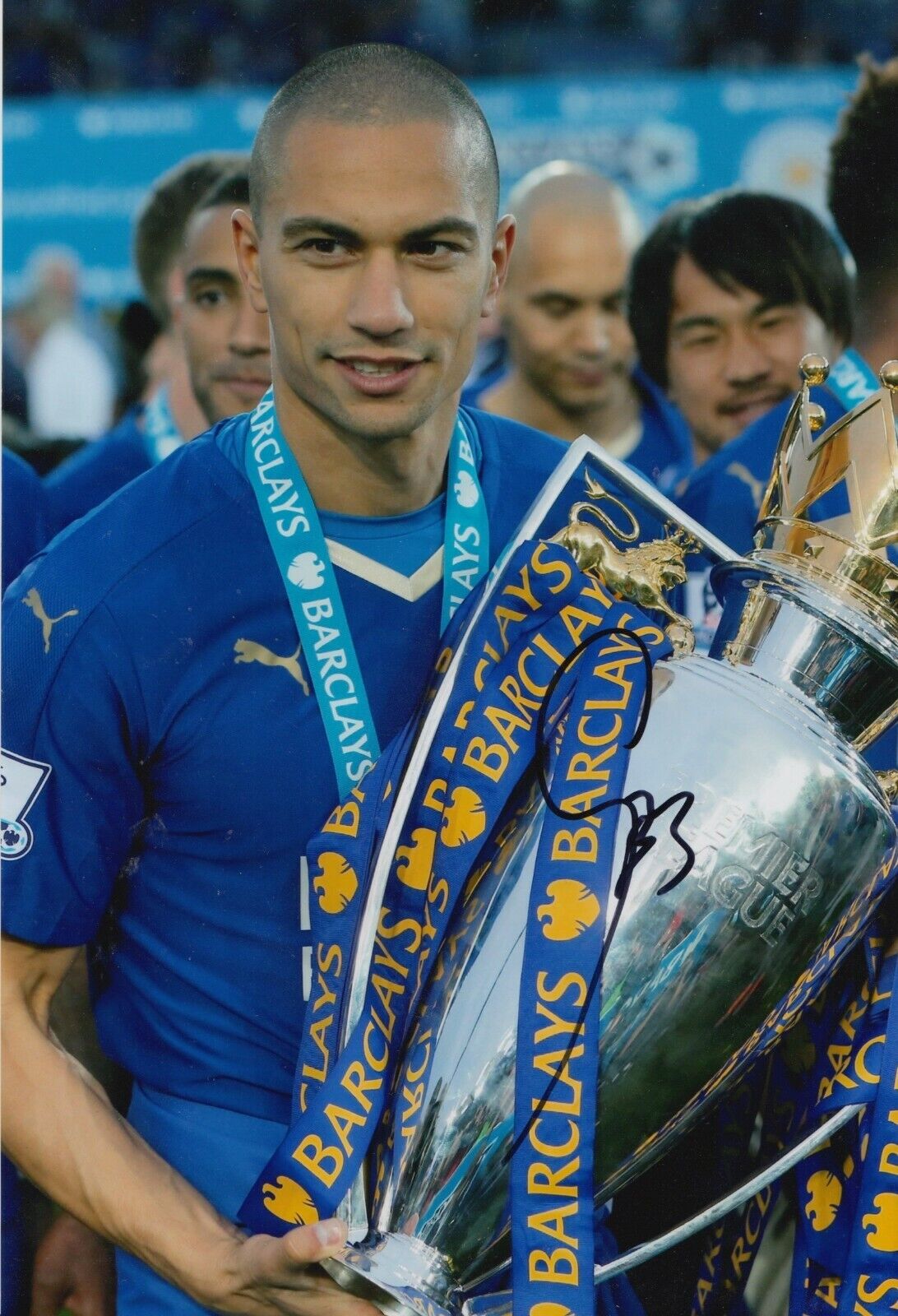 Gokhan Inler Hand Signed 12x8 Photo Poster painting - Leicester City Football Autograph 1.