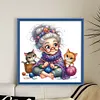 Sewing Old Lady-11CT Stamped Cross Stitch 40*40cm/15.75*15.75in tapestrymarket