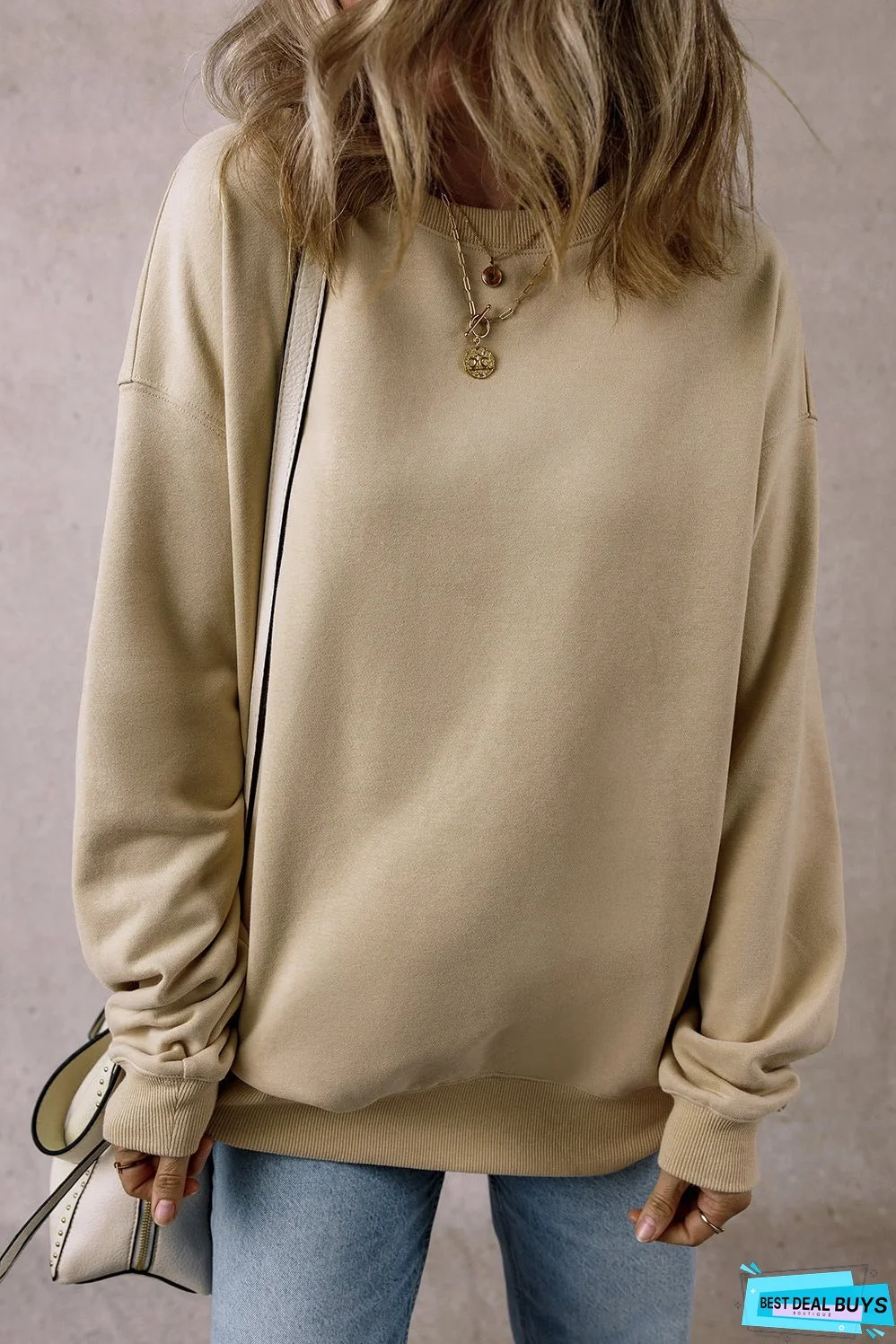 Crew Neck Fleece Sweatshirt