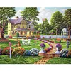 （AB/Round Drills)Quiet Countryside-Full  Diamond Painting 50*40CM