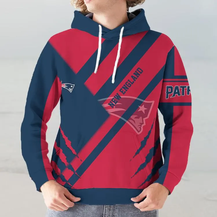 New England Patriots
Limited Edition 3D Printed Pocket Hoodie