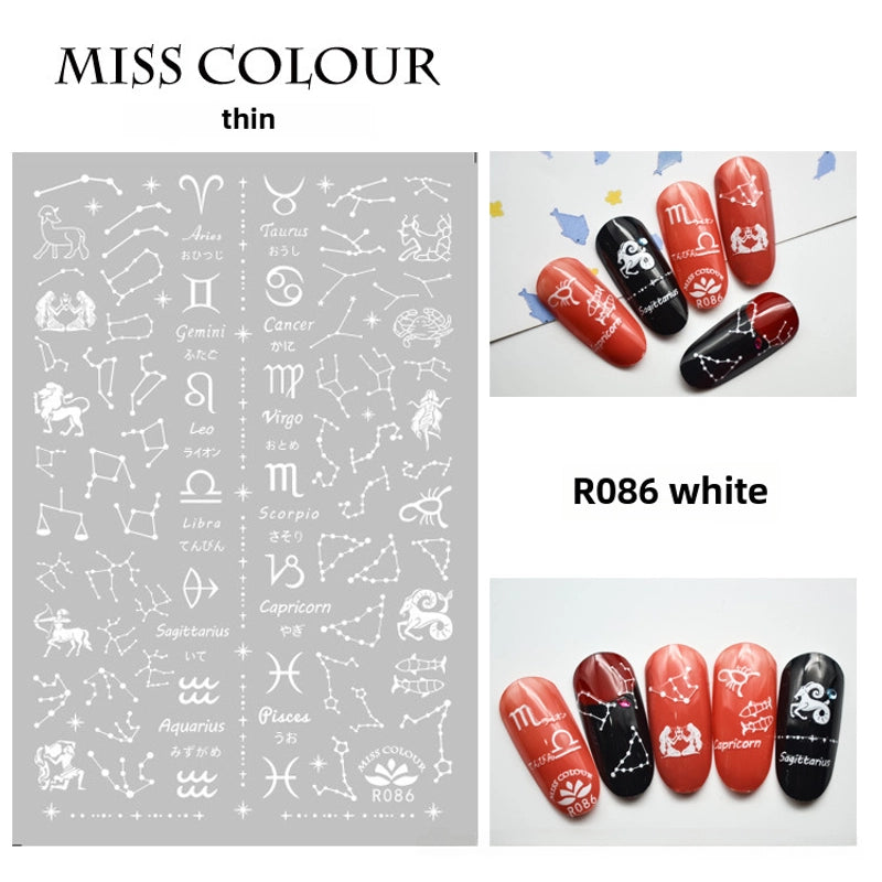 3D Star Moon Nail Stickers Phototherapy Nail Art Supplies Star Moon Nail Art Stickers R207 Nail Art Constellation Metal Jewelry