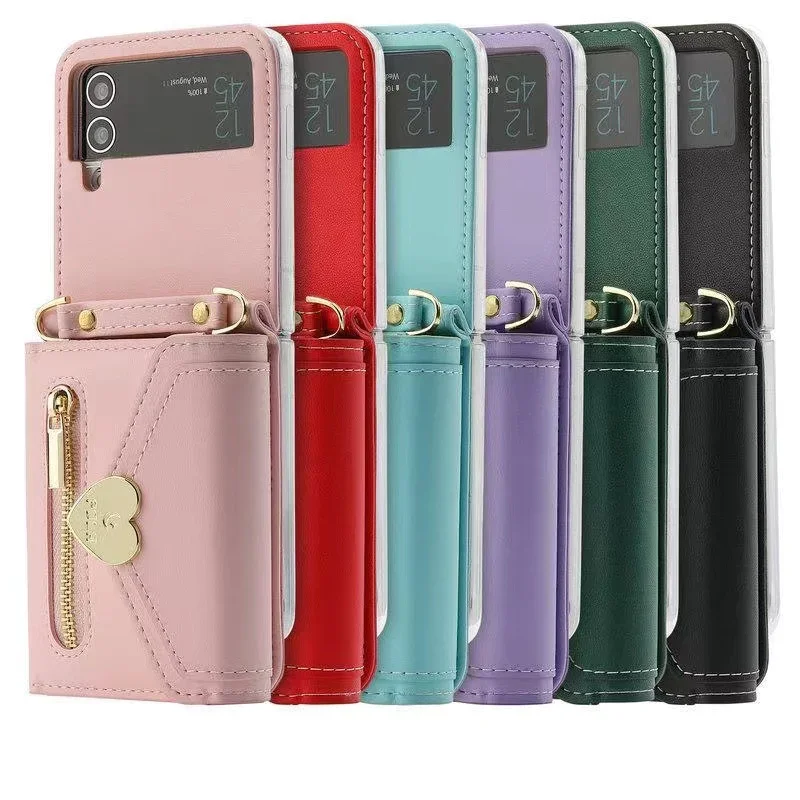 Applicable To For Samsung ZFlip3/ZFlip4  Love Zipper Mobile Phone Case