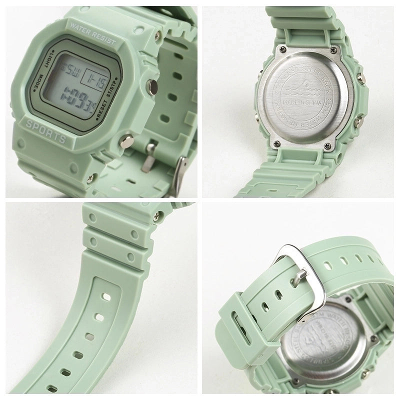 Casual Solid Color Buckle Electronic Men’s Watches