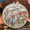 Last Day 70% OFF - Perfect Gift - Embroidery  Hoop Flower Kit for Beginner