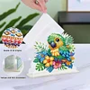 Acrylic Parrot Diamond Painting Napkin Rack Decor for Home Office Decor