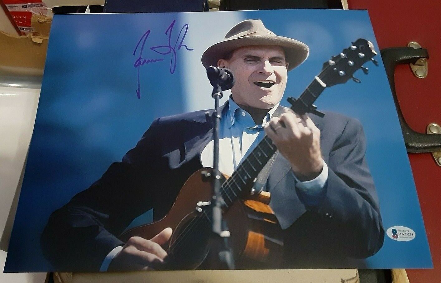 JAMES TAYLOR GRAMMY AWARD ROCK MUSIC SIGNED AUTOGRAPHED 11X14 Photo Poster painting BAS #AA23294