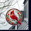 (US Only)Cardinal 2D Flat DIY Diamond Painting Set Diamond Art Pendant Home Wall Decor