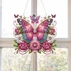 (US Only)Flowers Butterflies Diamond Painting Hanging Pendant DIY Diamond Ornaments