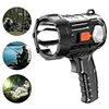 Solar USB Rechargeable LED Flashlight Camping Torch for Camping Hiking Emergency