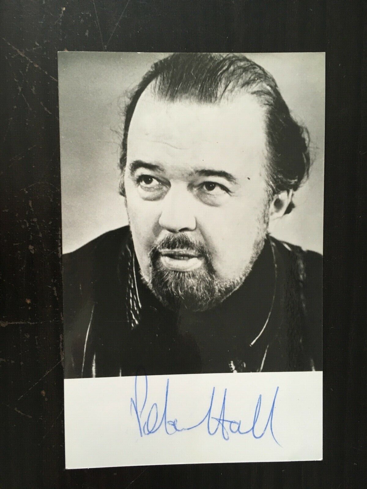 PETER HALL - LATE GREAT FILM DIRECTOR - SUPERB SIGNED Photo Poster paintingGRAPH