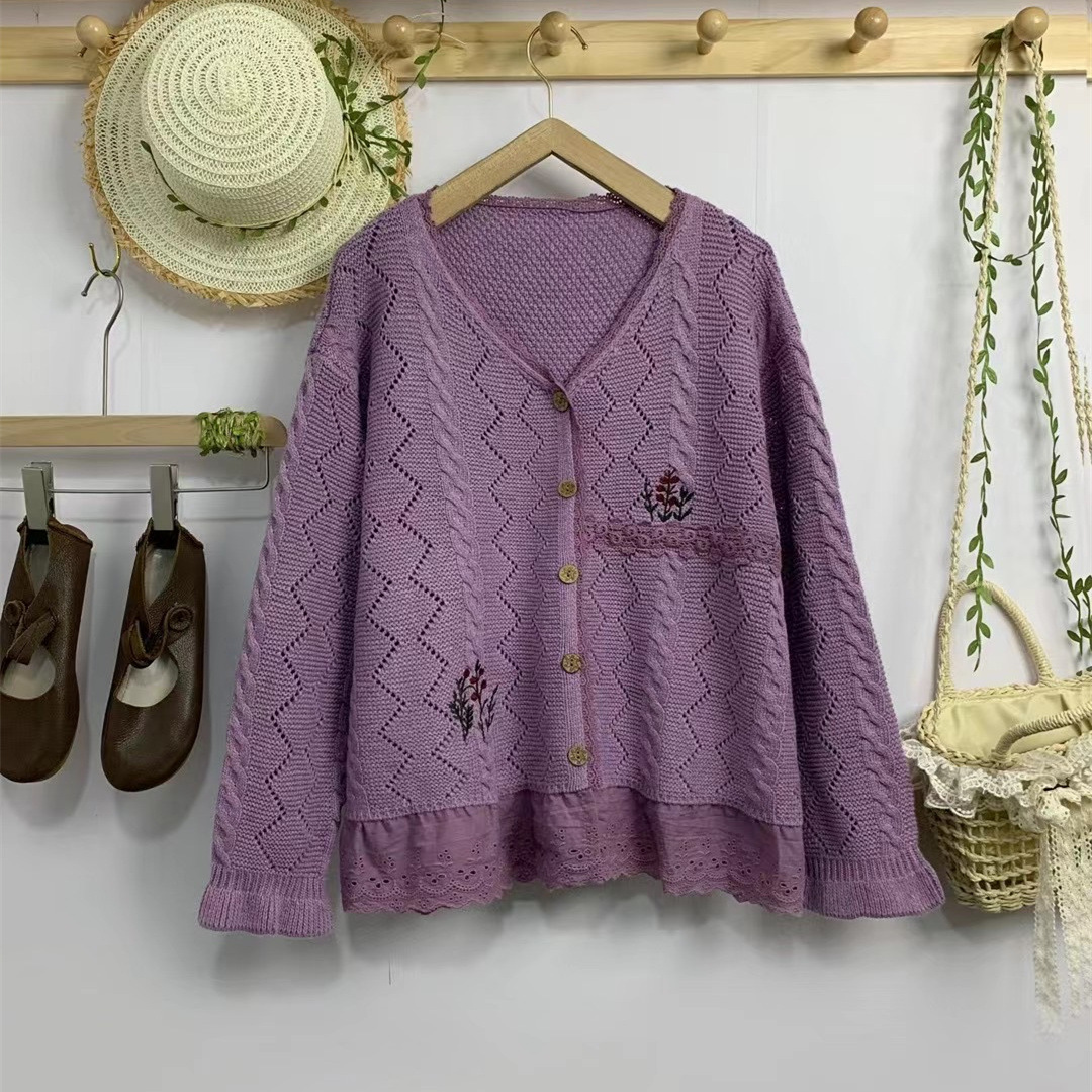 Chicfifth Sweater Women Winter Long Sleeve High Quality Autumn Vintage Top Knitted Cardigan