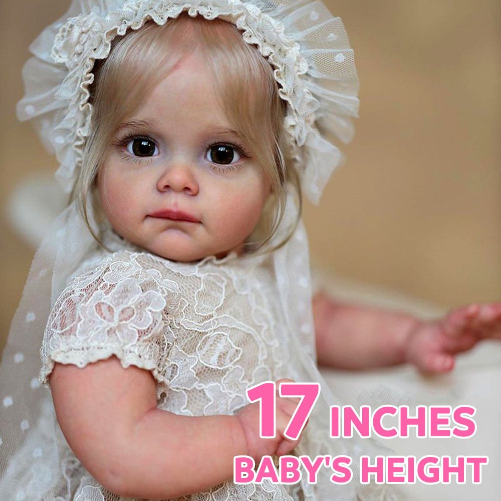 17'' Nathalia Realistic Toddler Reborn Baby Girl, Reborn Collectible