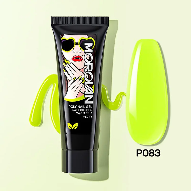 Fluorescent Yellow Poly Nail Gel