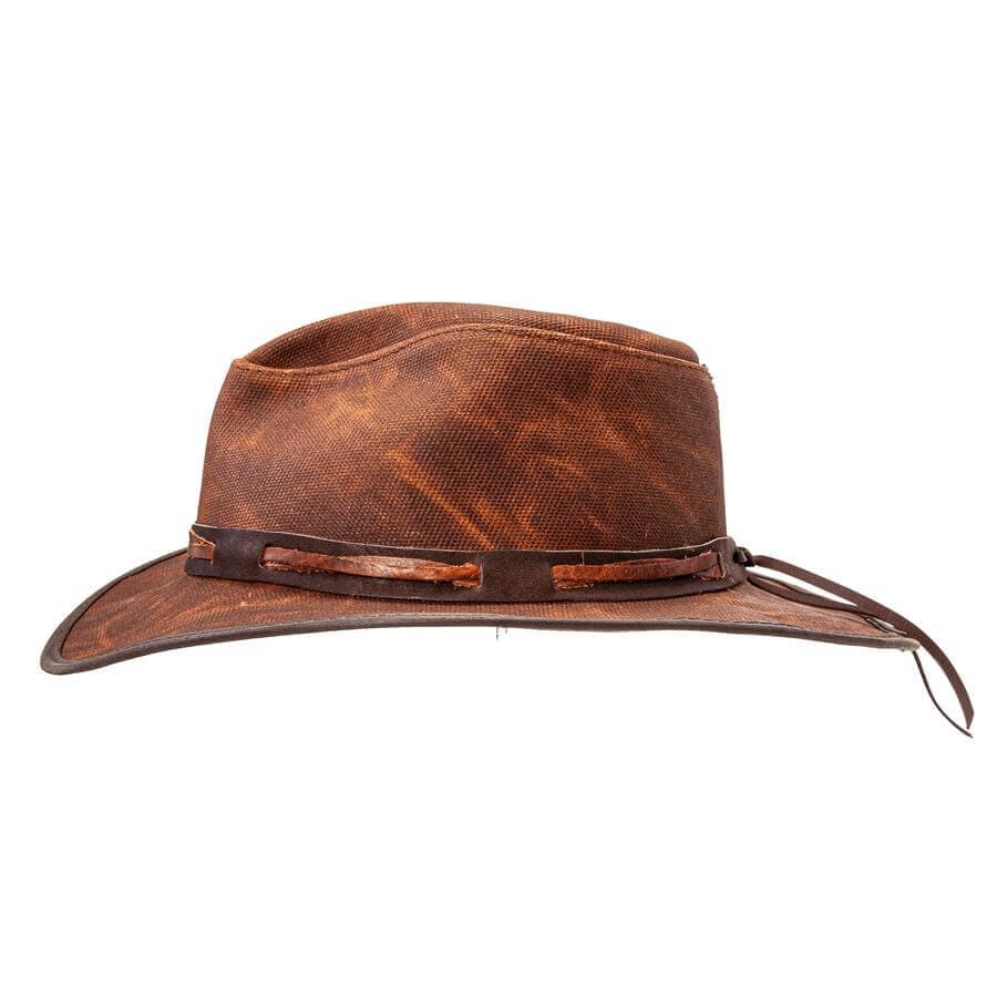 Trail Dust - Mens Wax Cotton Outback Fedora Hat