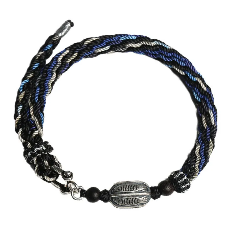Koi Fish Wealth Reincarnation Knot Braid String Bracelet