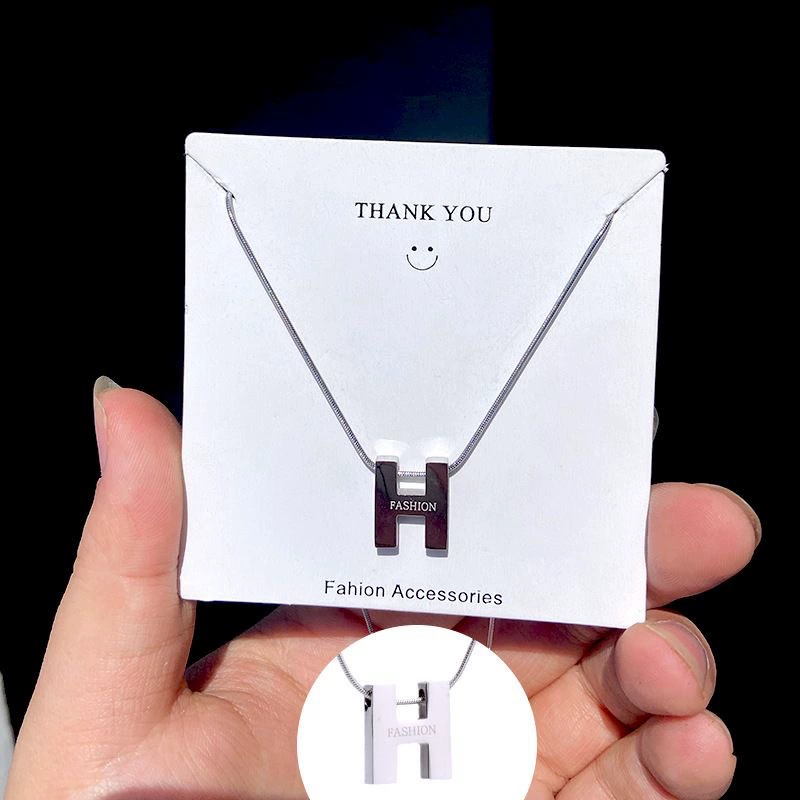 Letter H Gold-Plated Necklace