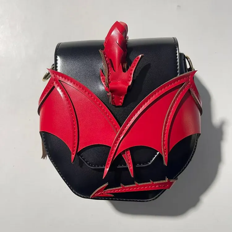 🐉🔥Halloween Bat-Panel Color-Block "Magic Dragon" Bag