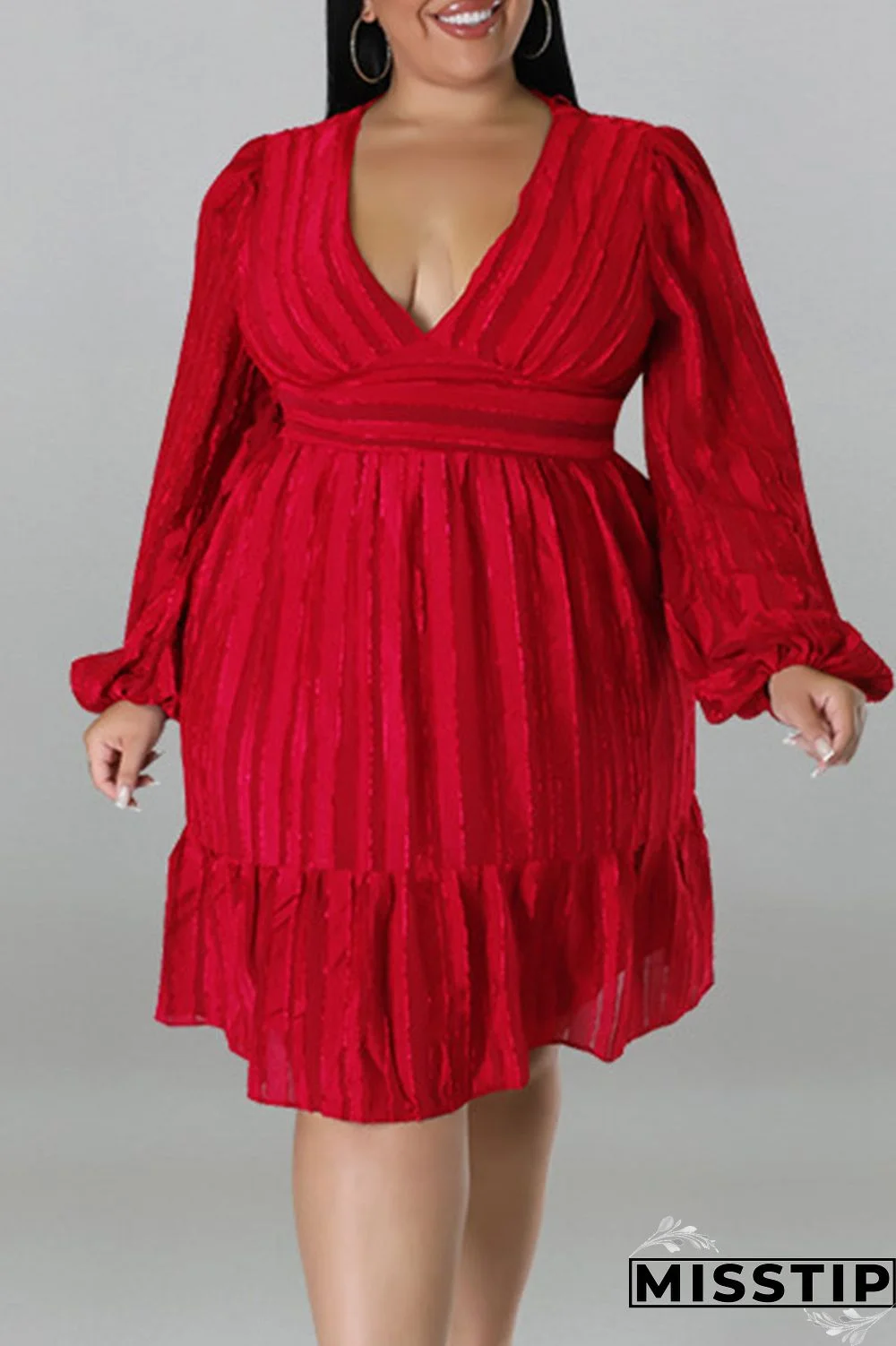 Green Casual Solid Patchwork Fold V Neck Straight Dresses