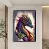 Retro Poster - Dragon Reading A Book-11CT Stamped Cross Stitch 40*60cm(Big Size)