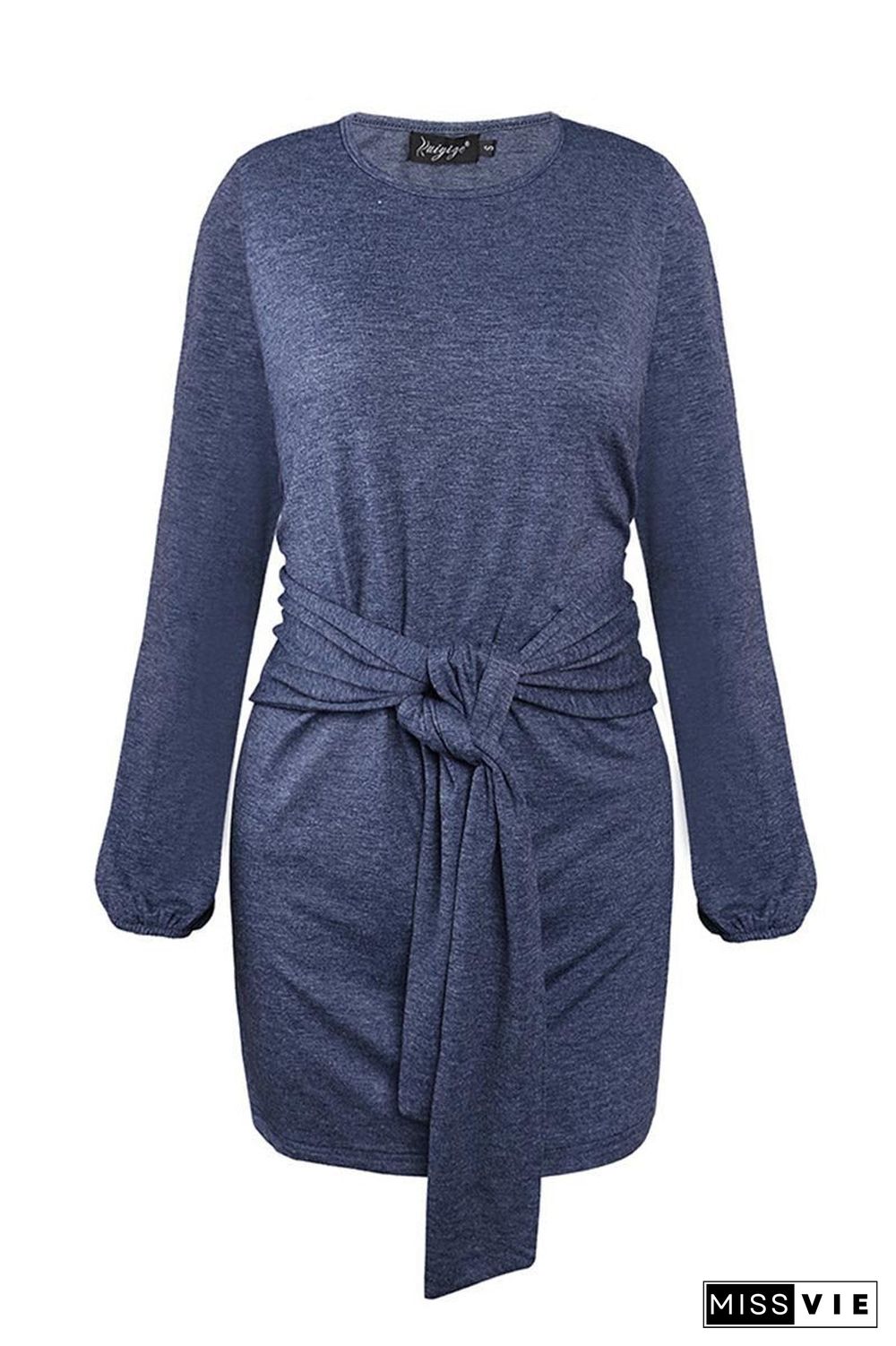 New Mini Dress With Belt(3 Colors)