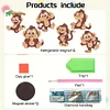 6Pcs Acryl lustiger Affe - 5d DIY Handwerk Aufkleber Magnet