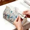 Jungle Birds DIY PU Diamond Painting Tissue Box Kit Desktop Tissue Holder with Rhinestone Diamond Desk Decorative Tissue Box for Adults Desktop Storage Organizer