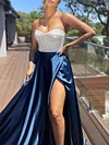 Sexy Slim Off-The-Shoulder Shiny Empire Split-Side Party Maxi Dress