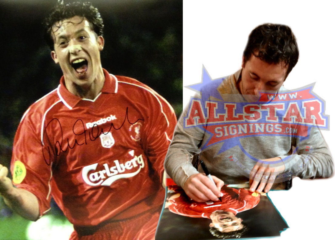 ROBBIE FOWLER SIGNED LIVERPOOL UEFA CUP FINAL 16x12