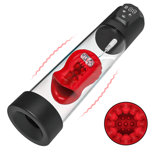 Jon - Vibrating & Sucking Penis Pump Vacuum Suction Male Penis Extender By Rose Toy