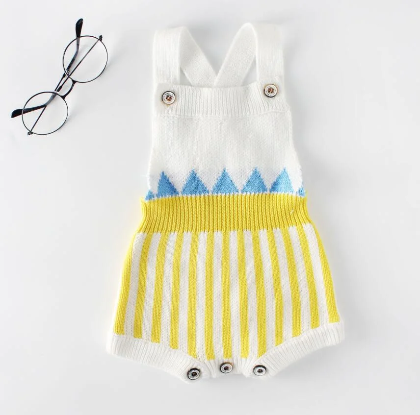 2019 Baby Knitted Clothes Spring Knitting Baby Rompers Girl Clothes Baby Girl Romper Boys Jumpsuit Overall Infant Baby Clothes