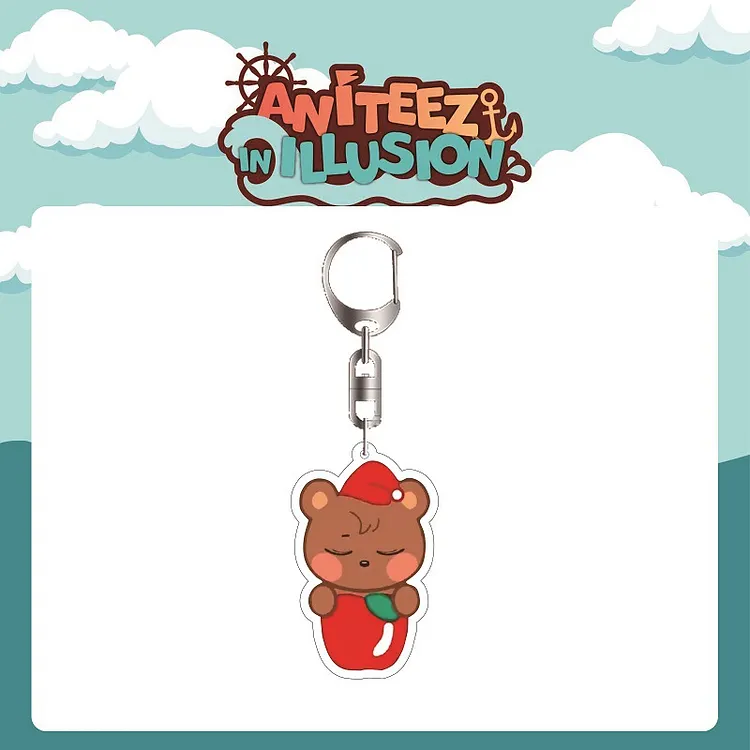 ateez mito キーリング aniteez アクリルケース セット officialateezshop ATEEZ Aniteez In Illusion Cartoon Acrylic Keyring