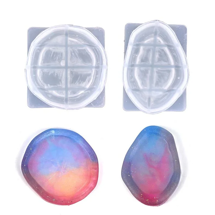 2Pcs Irregular Edge Coaster Resin Molds Set CrazyMold