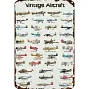 Avion vintage - Panneaux en &eacute;tain m&eacute;tallique(20*30cm/30*40cm) - Garage