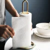 Nordic Light Luxury Iron Paper Towel Rack Ornaments Dining Table Kitchen Bathroom Roll Holder Thick Standing Tissue Storage Rack