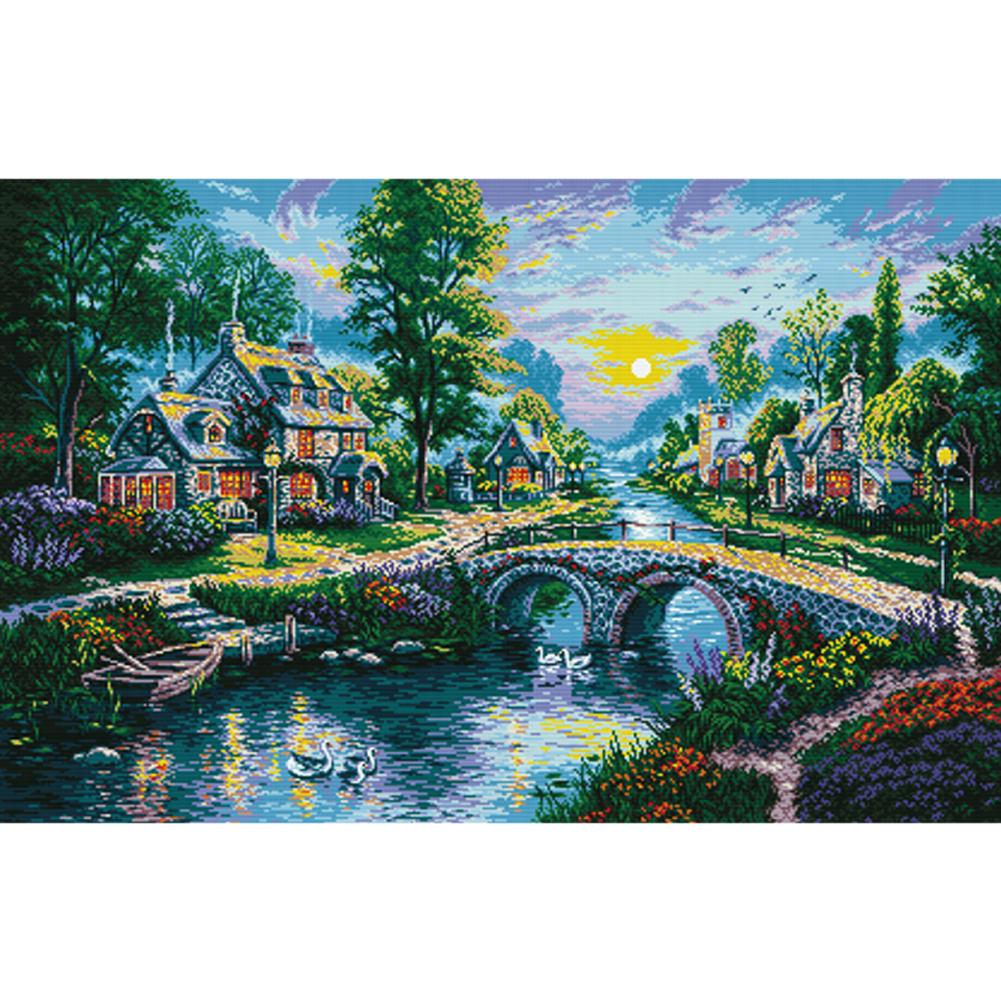 

Country Dawn - 11CT Stamped Cross Stitch - 107*72cm, 501 Original