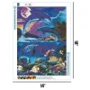 Dolphins Under The Moon  | Full Round Diamond Painting Kits