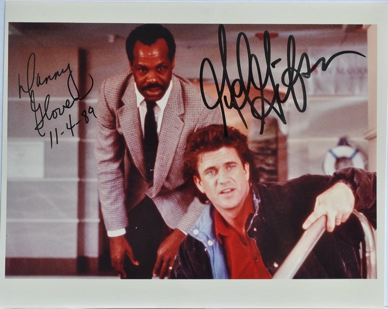 LETHAL WEAPON CAST Signed Photo Poster painting x2 Mel Gibson, Danny Glover wcoa