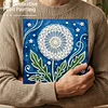 (25x25cm)DIY Dandelion Framed Handmade Pearl Painting Art Craft Kit Living Home Decor