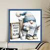Gnome Reading Newspaper-11CT Stamped/Counted Cross Stitch 45*45cm/17.72*17.72in