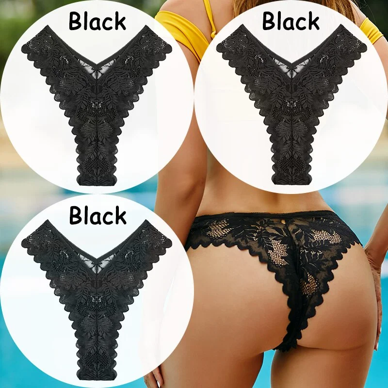 Billionm Lace Panties Women's Underwear Floral Women Panties Perspective Lingerie Brazilian Briefs V Waist Female Underpants