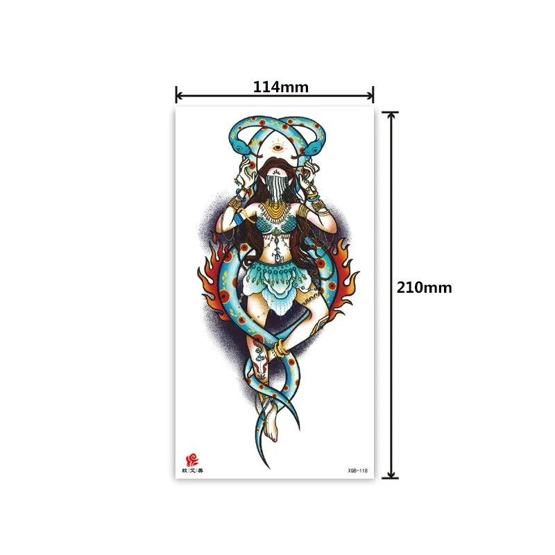 Half-arm waterproof tattoo stickers arm fierce wolf head animal arm lasting cross-border European and American tattoo stickers