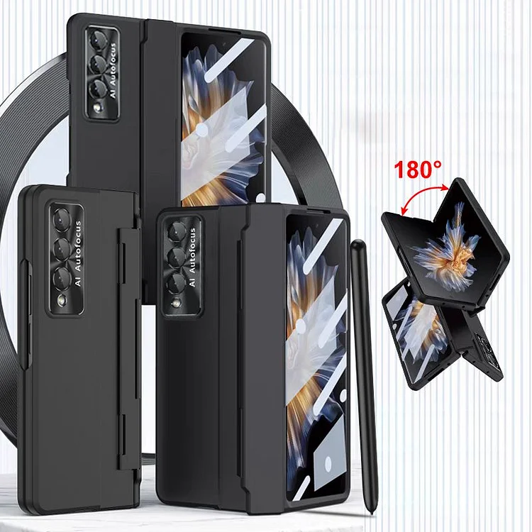 YIFVTFCK 3 in 1 Case for Galaxy Z Fold 4 Build-in Glass Screen