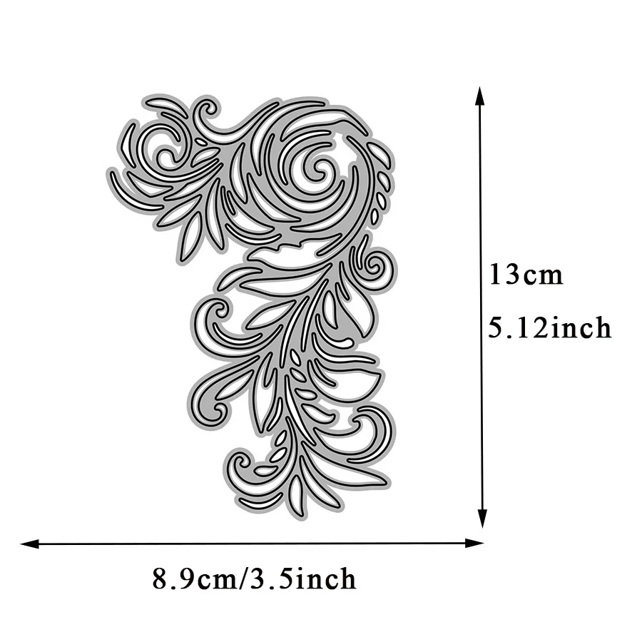 Nigikala AliliArts Metal Cutting Dies Large Flourish Corner diy Scrapbooking Photo Album Decorative Embossing PaperCard Die