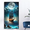Diamond Painting -Full Round Drill Sailboat(70*40 CM)