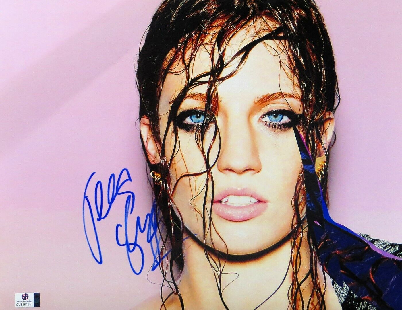 Jess Glynne Signed Autographed 11X14 Photo Poster painting Sexy Wet Tangled Hair GV816135