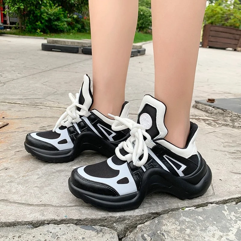 Brand Designer Casual Sneakers For Women Dad Shoes Fashion Sneakers Leisure Shoes 2021 Women's Summer Shoes Chunky Sneaker